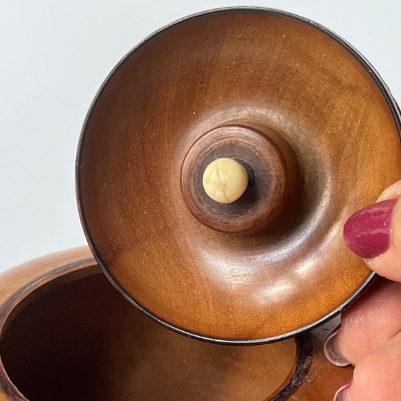 Vintage Wooden Box Carved BARBARITA Flowers Unique Gift Jewelry Container Unique - Picture 3 of 10